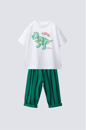 Mywkids Dinosours Çocuk Eşofman Takım %100 Cotton