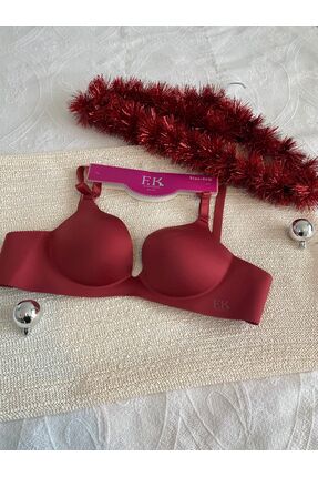 F.K Lazer Kesim Destekli Bordo Sütyen