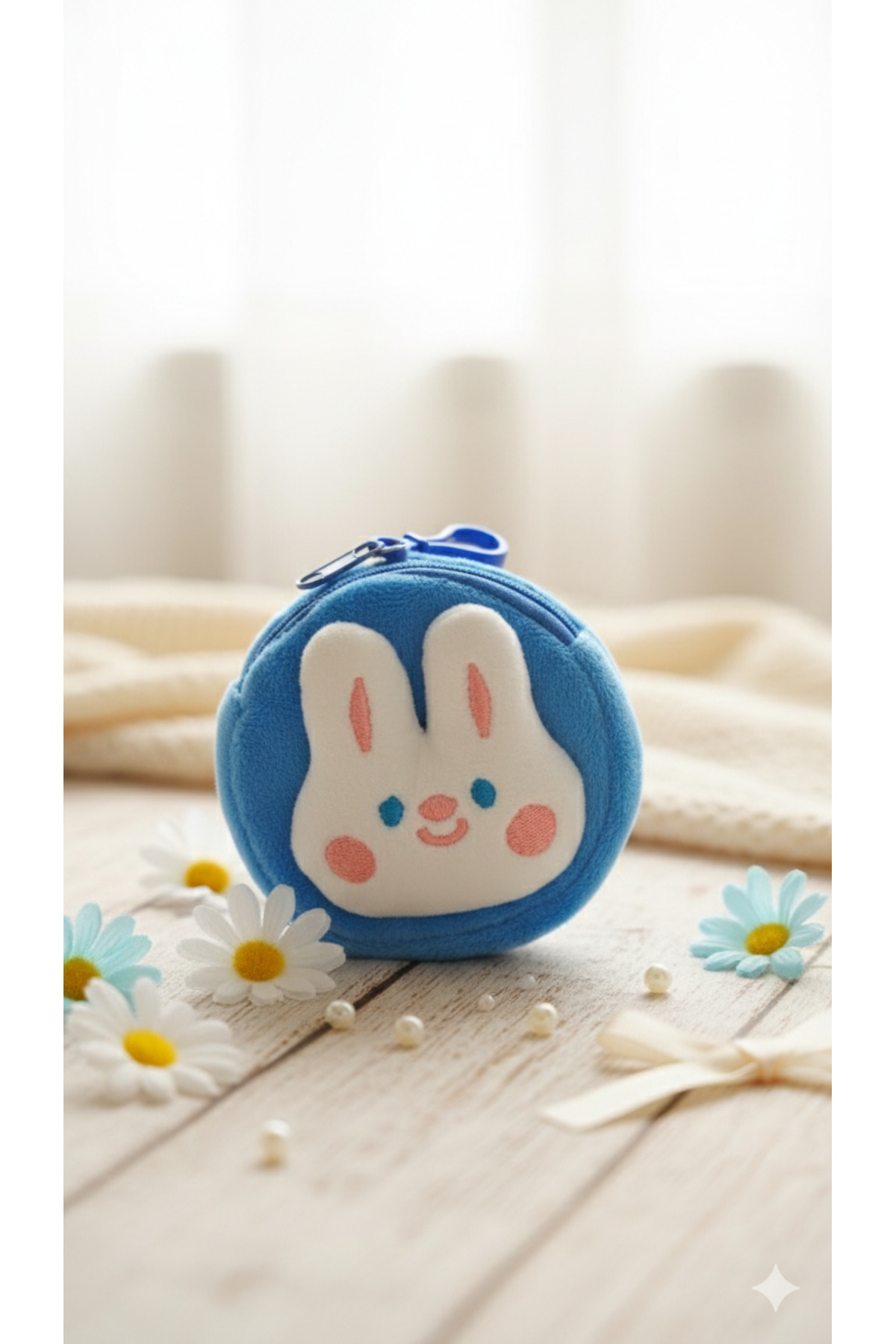 Mini Plush Coin Purse with Cute Ears - Bag Accessory Gift