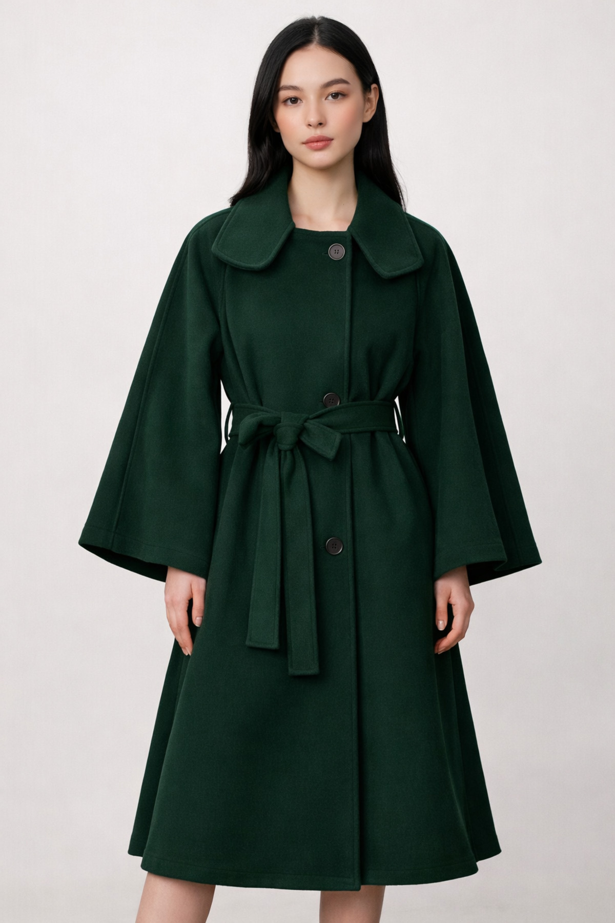 MODELİSA  KADIN KUŞAK DETAYLI KAŞE KABAN - Görsel 3