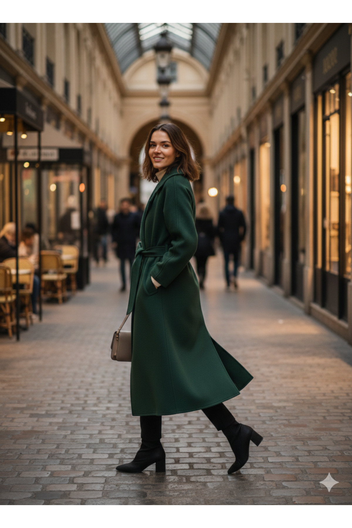 MODELİSA  KADIN KUŞAK DETAYLI KAŞE KABAN - Görsel 4