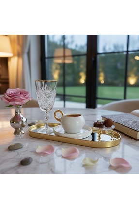 Jovi 3'Lü Oval Aynalı Sunumluk – Duvar Dekoru (Çok Amaçlı) 12×30 cm