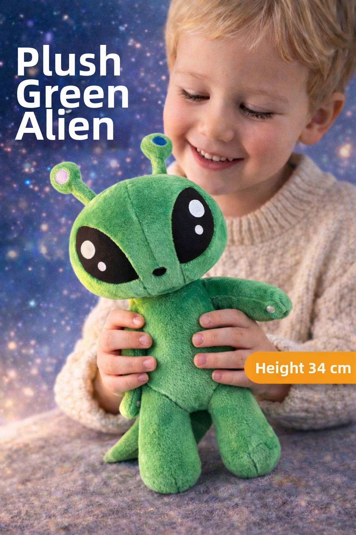 IKEA Aftonsparv 34 cm Green Alien Alien Soft Plush Toy - Trendyol