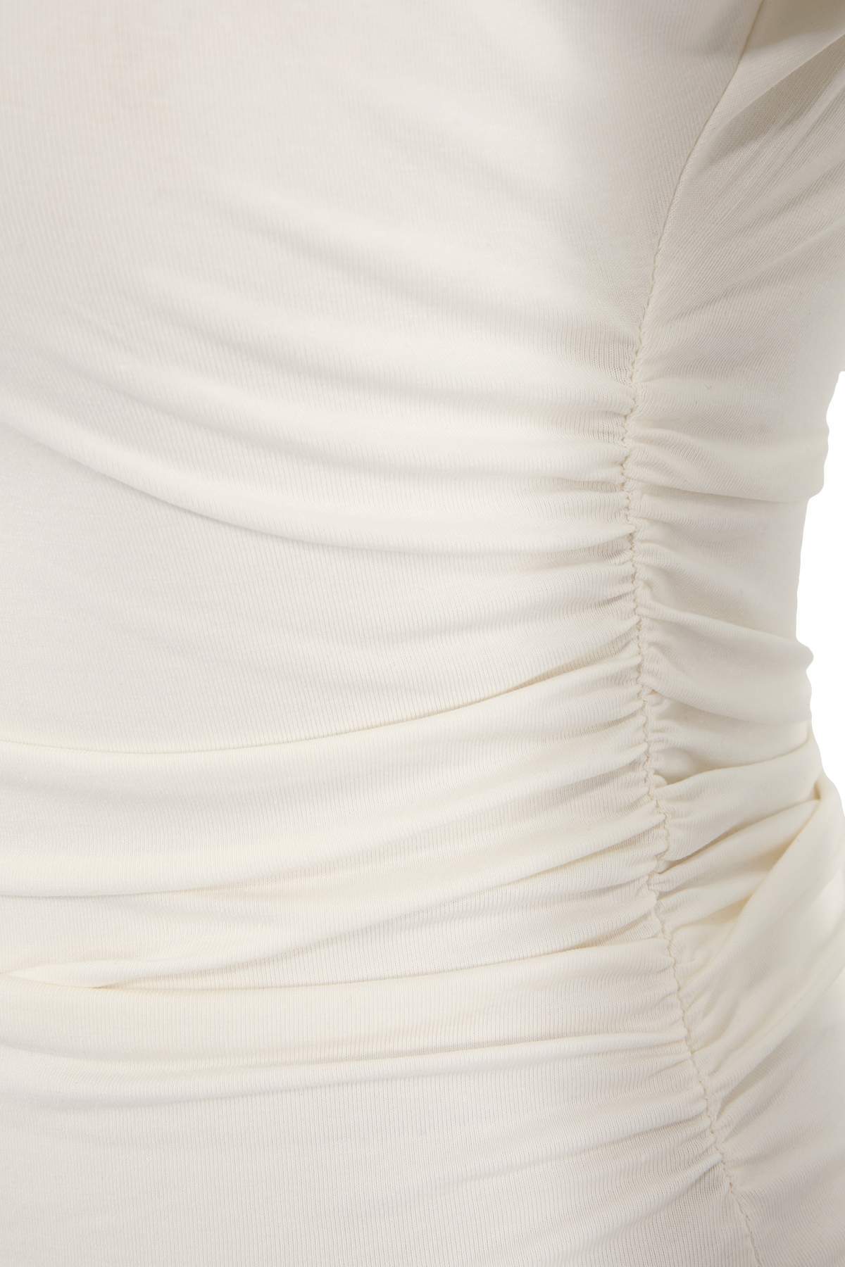 Trendyolmilla  Wardrobe Essentials-Ekru Fitted/Vücuda Oturan Kısa Kollu Esnek Örme T-Shirt TWOSS26TS00052 - Görsel 6