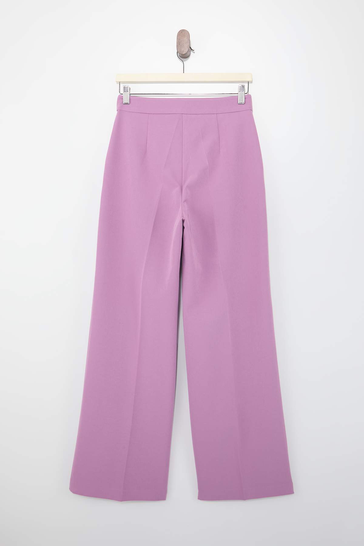 Trendyolmilla  Limited Edition Lila Wideleg Dokuma Premium Pantolon TWOSS26PL00057 - Görsel 8