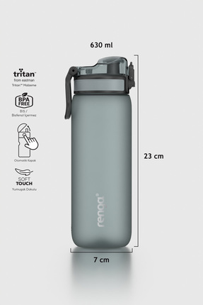 Renga Rybo-X Soft Touch 630 ml Tritan Matara 912160 Siyah