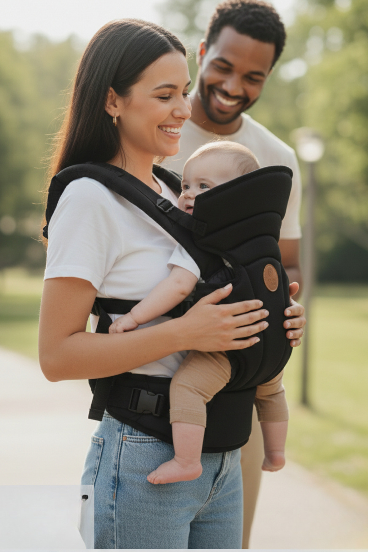 Molmini Diamond EKSTRA KALIN Bel ve Omuz destekli Kanguru bebek taşıyıcı fotoğrafı 2 (önizleme)