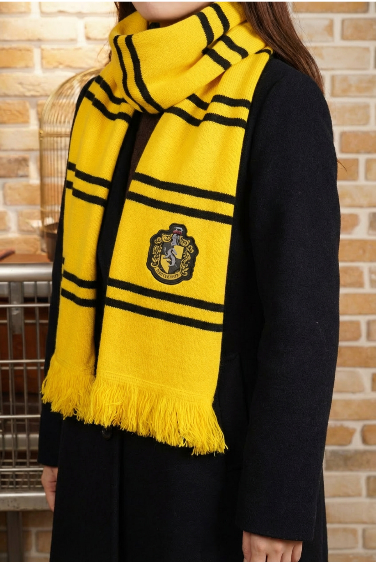 Sihir Dükkanı  Hufflepuff Atkı 18×170 Cm Lisanslı Örme Akrilik