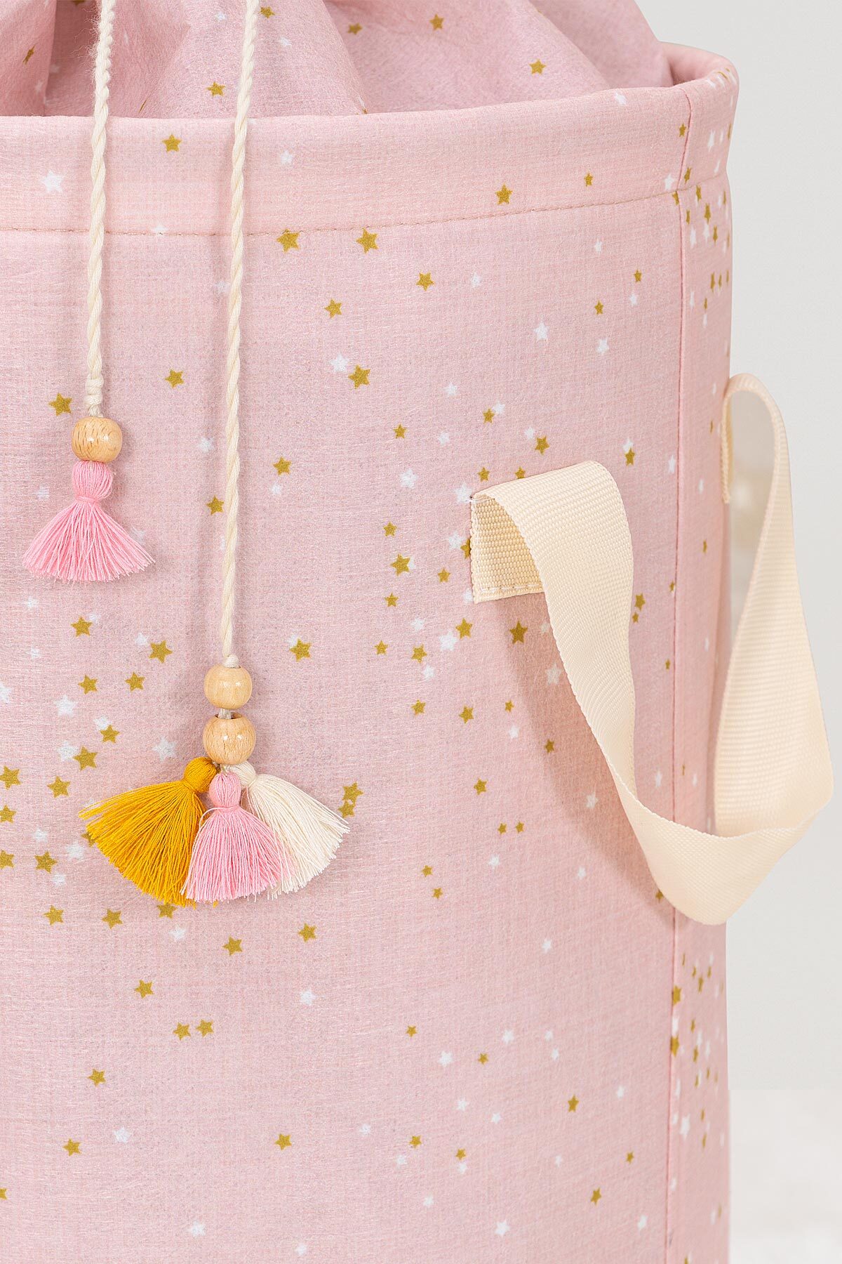 ALAS Bebek Çok Amaçlı Baskılı Yuvarlak Torbalı Oyuncak-Kirli Çamaşır Sepeti fotoğrafı 3 (önizleme)