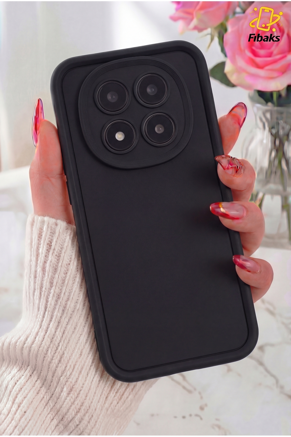 Redmi Note 14 Pro 4G/5G Case Camera Shielded Soft Texture Shock Absorber Black Silicone Cover