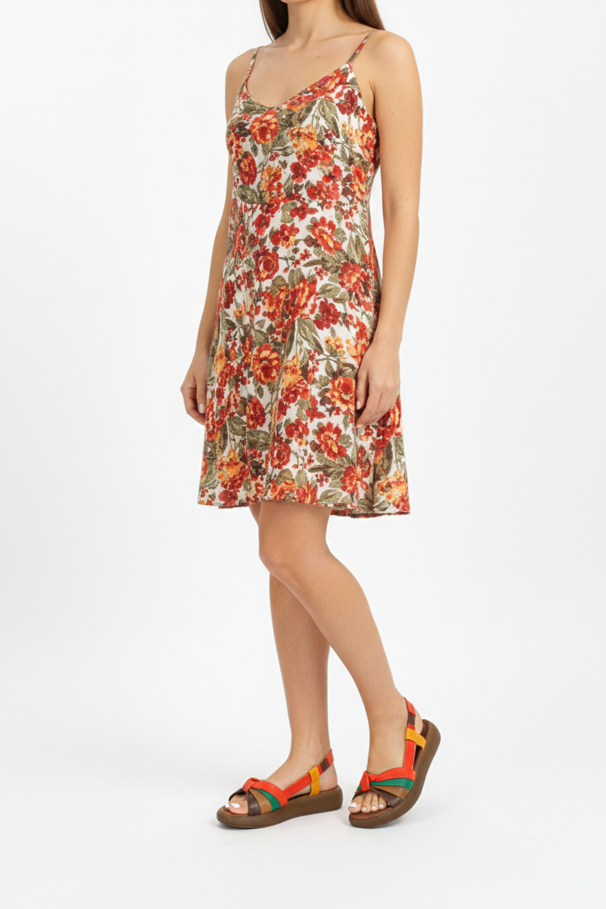 Deripabuc  Hakiki Deri Multi2-t Kadın Deri Sandalet Dp-1841 - Görsel 4