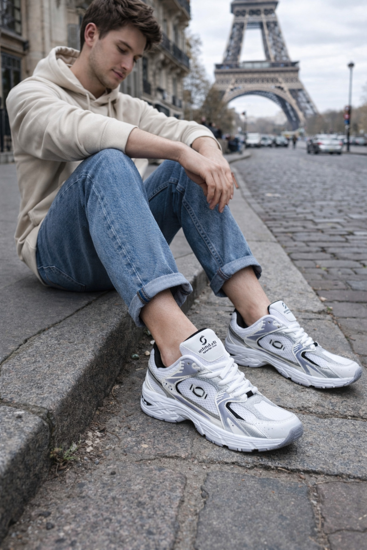 infinite8  Unisex Triko Sneaker Spor Ayakkabı – Hafif Taban, Günlük & Yürüyüş Modeli - SK02 - Görsel 4