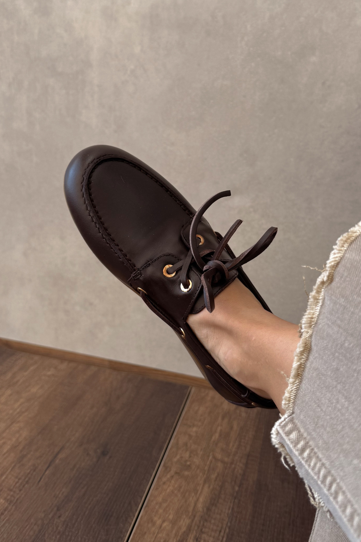 nope21shoess Alberta Kahverengi Hakiki Deri Ayakkabı görsel 4