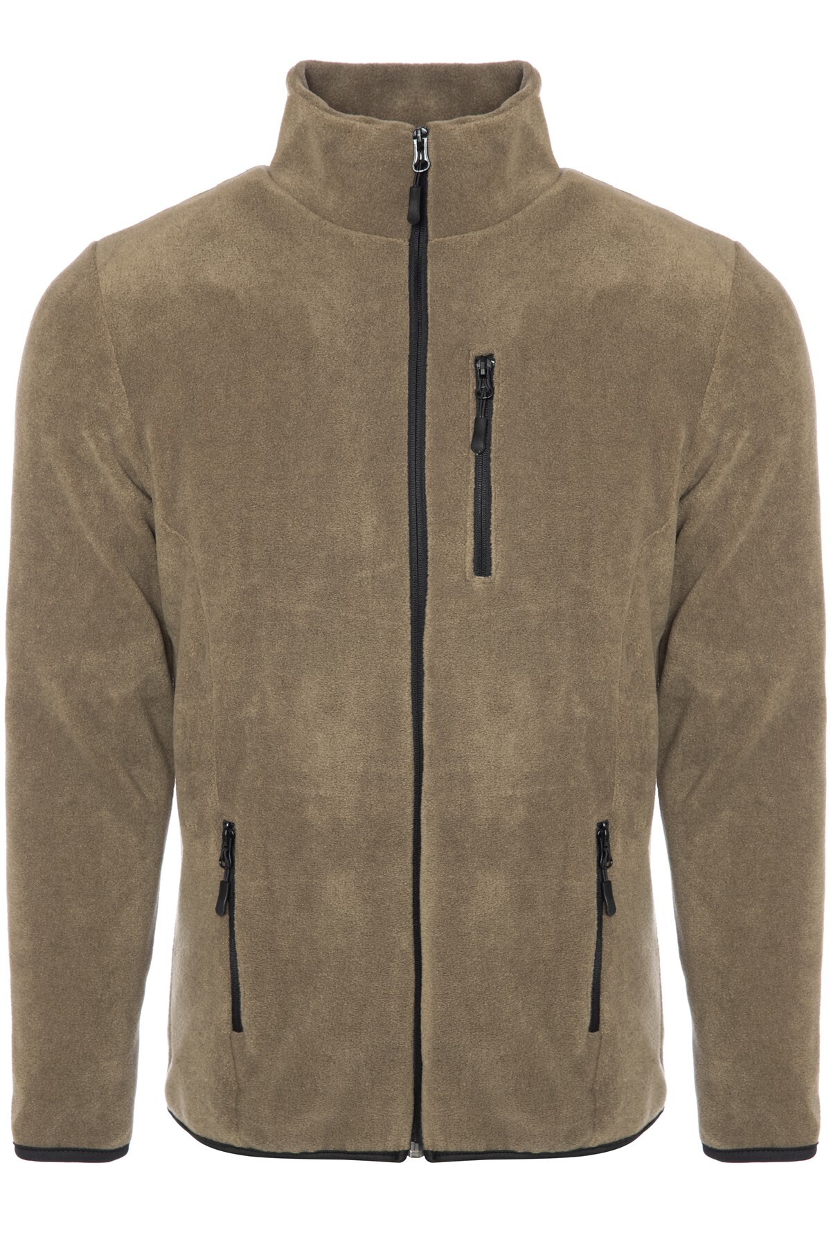 GHASSY CO Erkek Pro Rüzgar Geçirmez 5 Cepli Outdoor Tam Fermuarlı Polar Ceket görsel 2