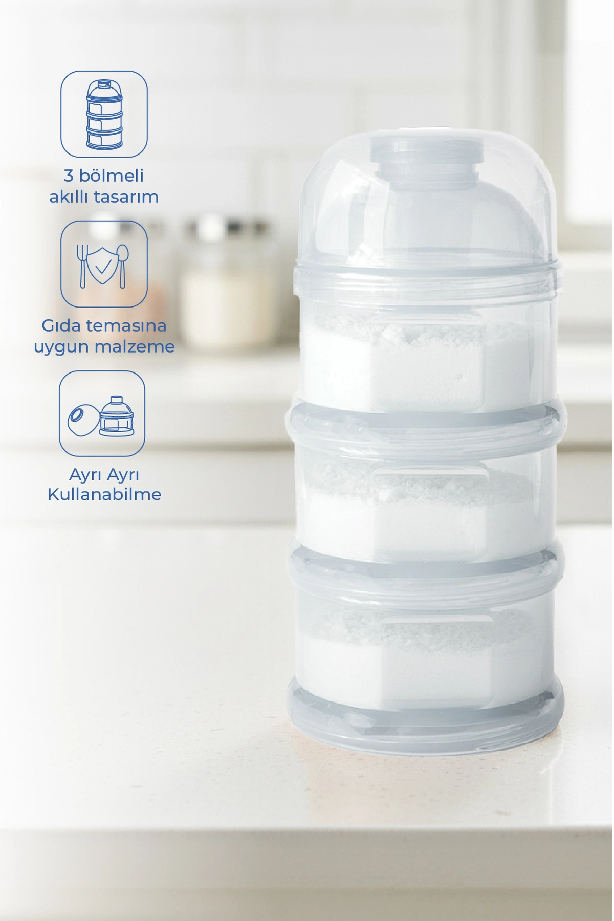 Babyjem Katlı Toz Mama Kabı Beyaz - Fiyatı, Yorumları
