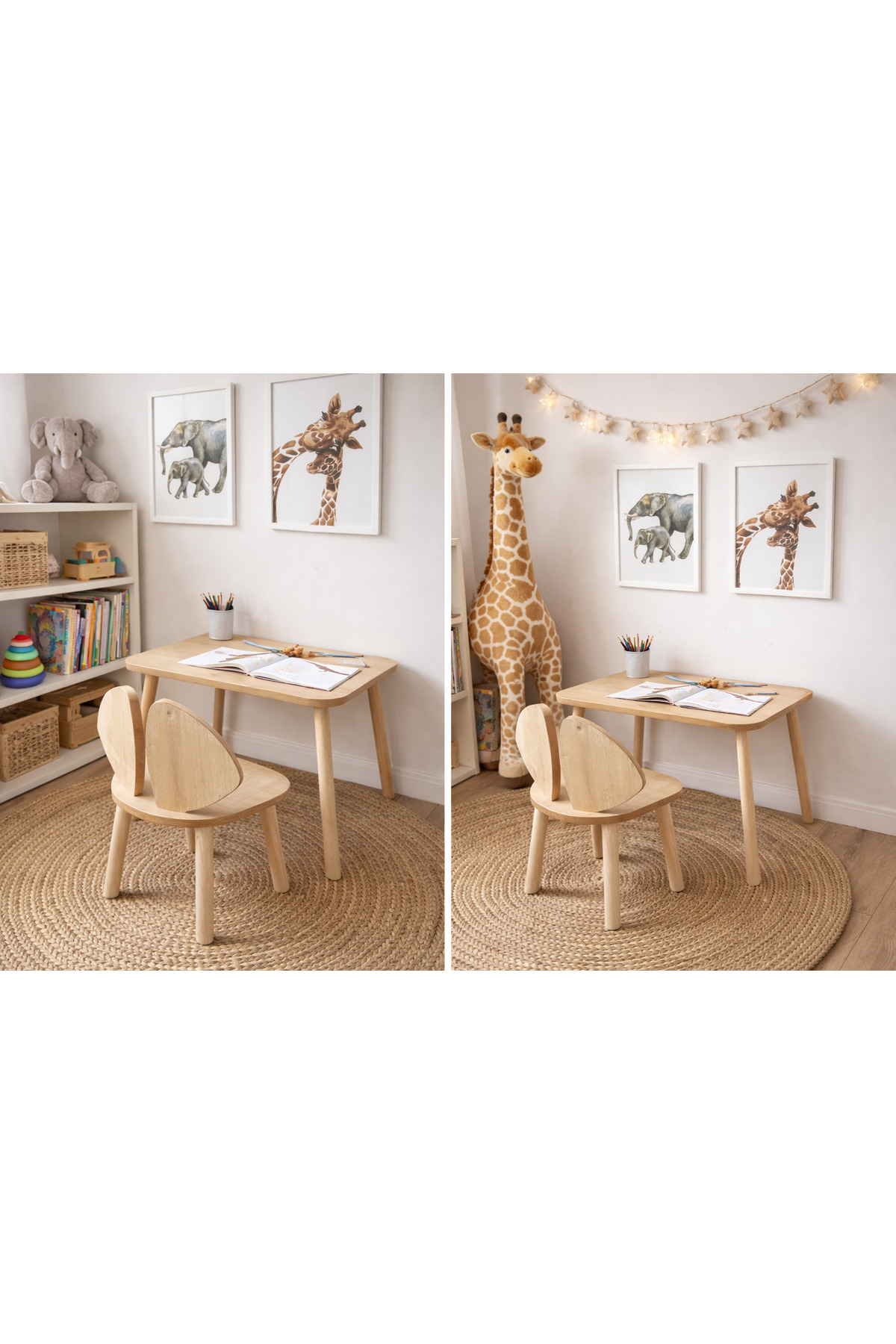 Adenwoodart Montessori Aktivite Ve Etkinlik Yaz - Sil Oyun Masa Sandalye 1 Masa 1 Sandalye Mickey Kulak fotoğrafı 2 (önizleme)