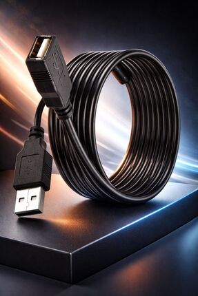 Derwell 5 Metre 5mt Yüksek Hız Usb Uzatma Kablosu Uzatıcı Ara Kablosu Dişi Er...