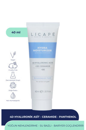 Licape Yoğun Nemlendirici Aydınlatıcı 4D Hyaluronik Asit Su Bazlı Moisturizer...