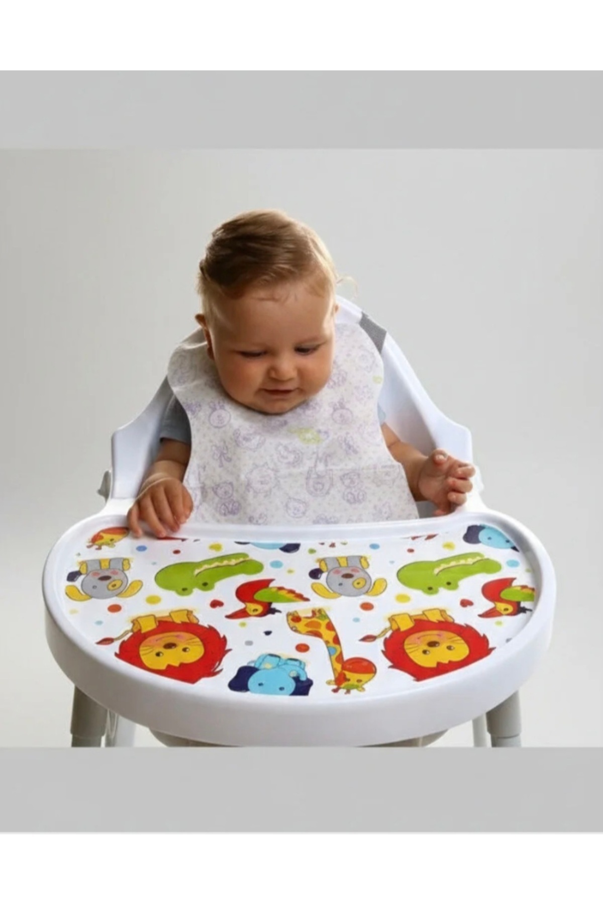 VEKTÖR Lüx Model Plastik Bebek Mama Sandalyesi-Turuncu. fotoğrafı 3 (önizleme)