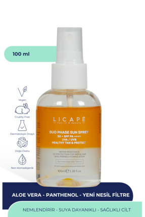 Licape Kuru Ve Hassas Ciltler İçin İki Aşamalı, Su Bazlı Ve Suya Dayanıklı Gü...