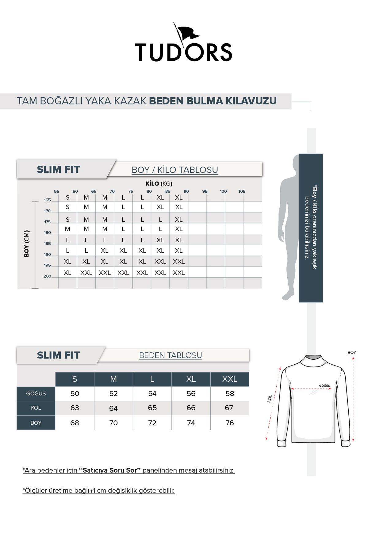 Tudors  Erkek Slim Fit Dar Kesim Tam Boğazlı Yaka Düz Yün Kazak - Görsel 9