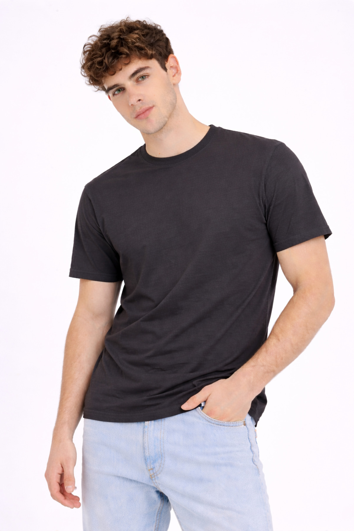 Montland  Erkek Tişört %100 Pamuk, Yumuşak Doku, Bisiklet Yaka 5li Paket - Görsel 2