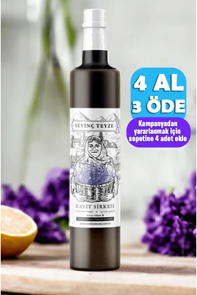 Sevinç Teyze Doğal Fermantasyon Hayıt Sirkesi, Chaste Seed Vinegar 500ml