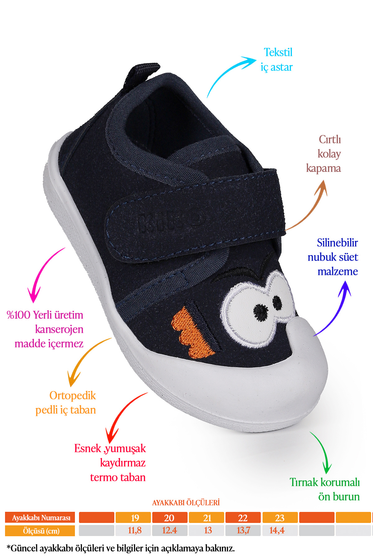 Kiko Kids Cookie Cırtlı Kız Bebek İlk Adım Ortopedik Günlük Ayakkabı fotoğrafı 2 (önizleme)
