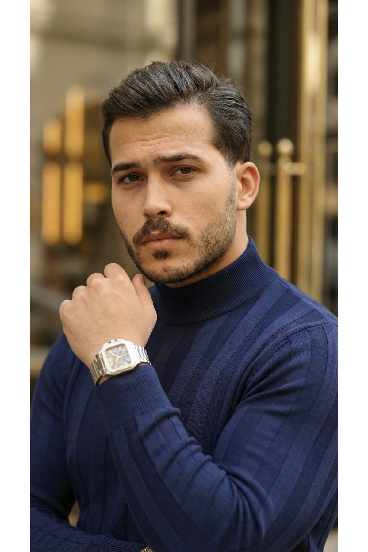 viyamen Erkek Yarım Balıkçı Yaka Triko Kazak görsel 6