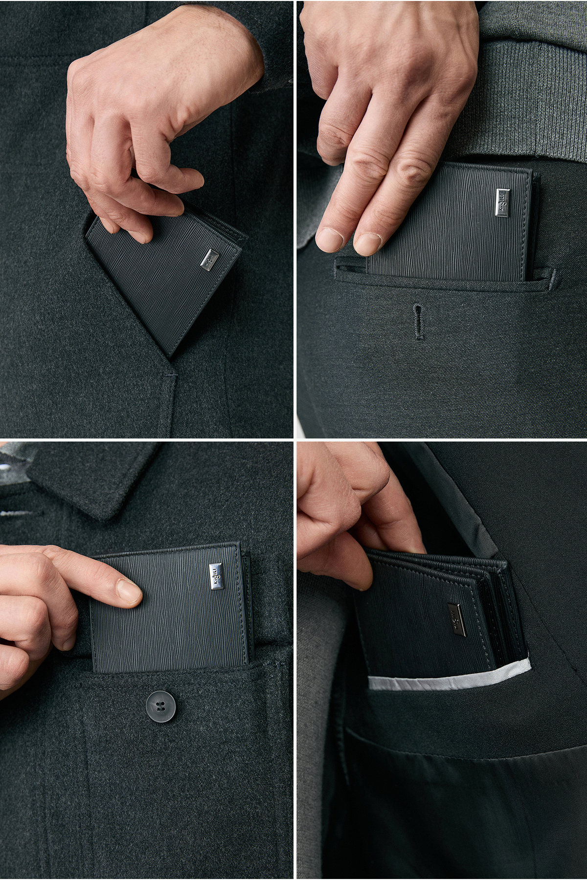 Kiğılı  Desenli Para Bölmeli Hediye Kutulu Kartlık Cüzdan - Görsel 3