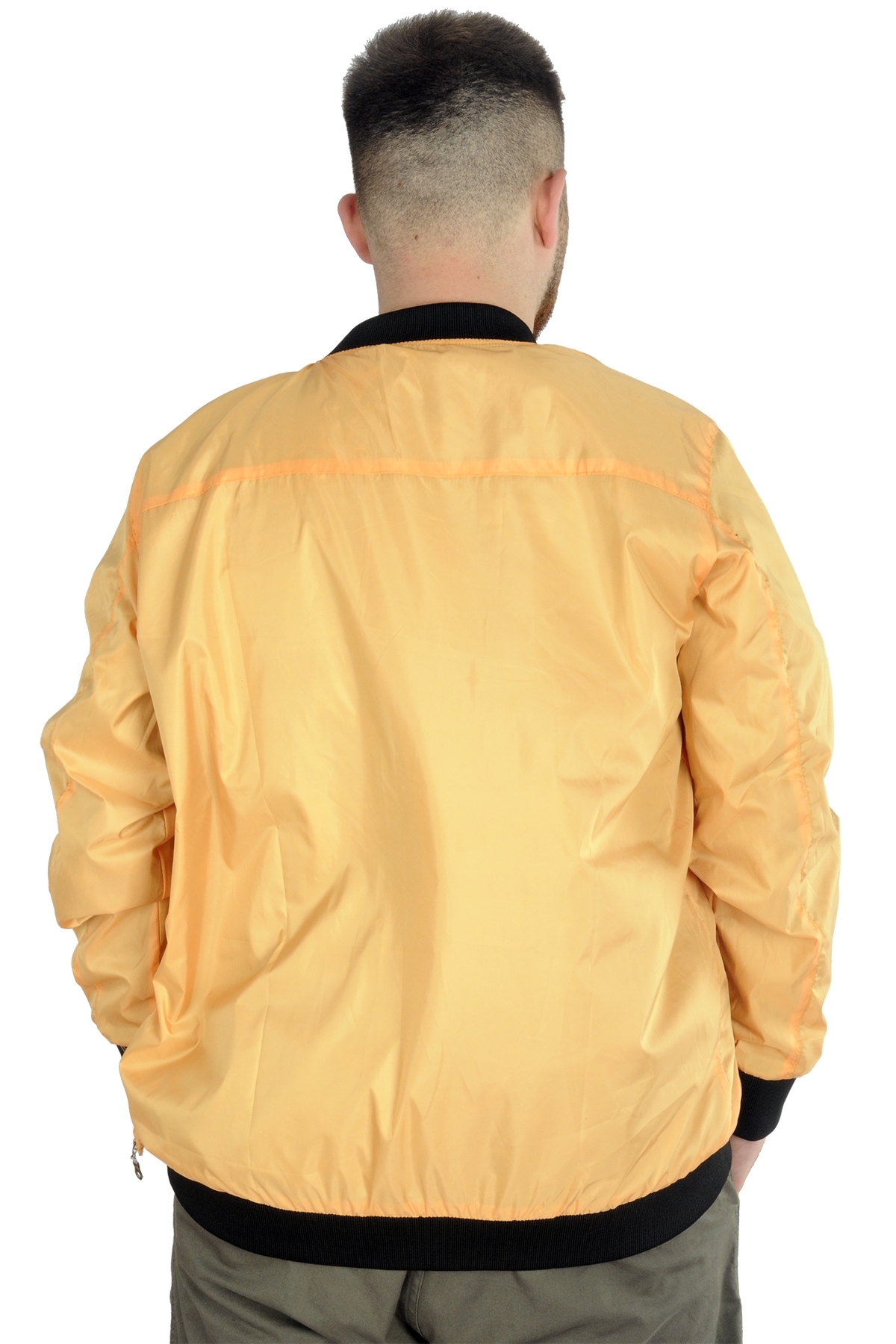 ModeXL Mode XL Büyük Beden Erkek Kolej Mont Jesica 22611 Sarı görsel 4