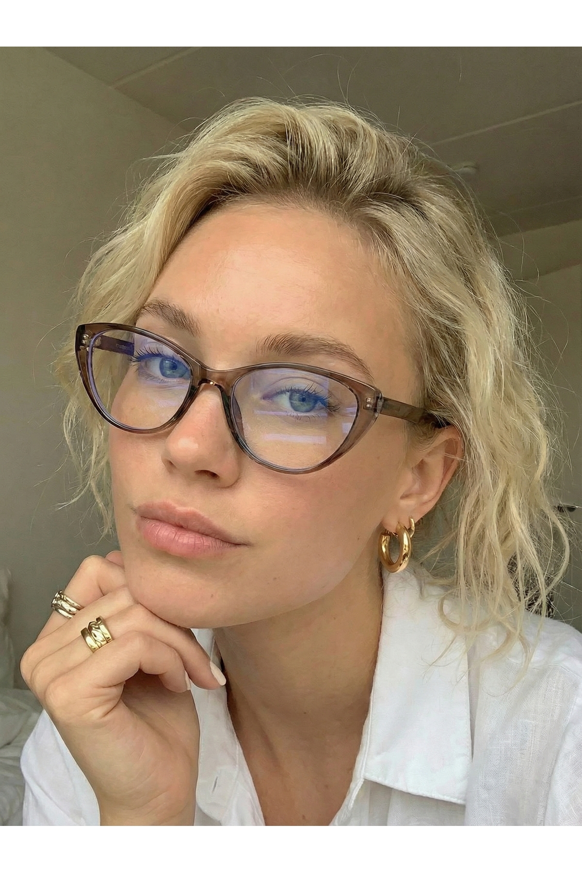 Zurich metal hinged Ash Color acetate 46 Extension small faces sturdy blue Light-protected glasses