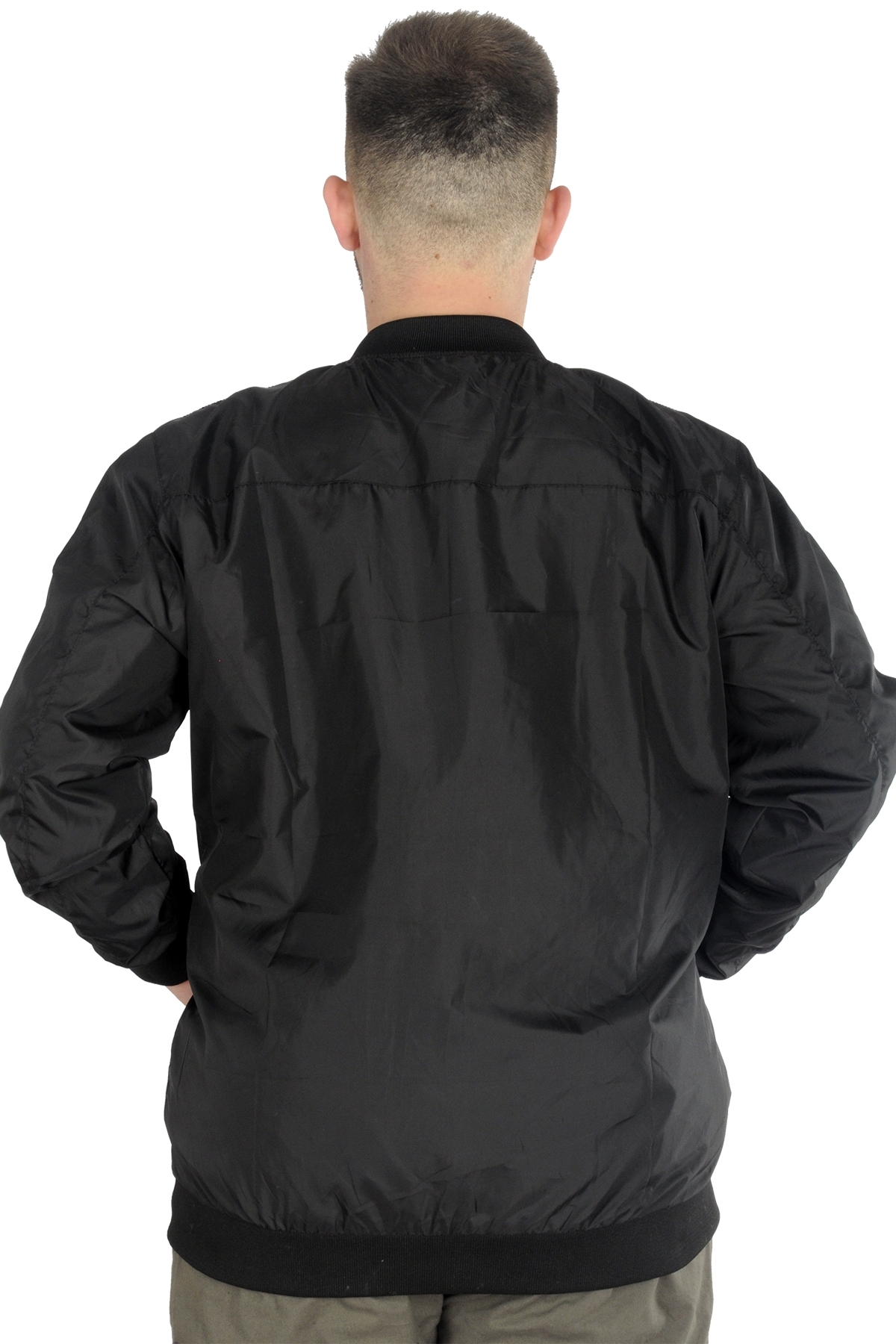 ModeXL Mode XL Büyük Beden Erkek Kolej Mont Jesica 22611 Siyah görsel 4
