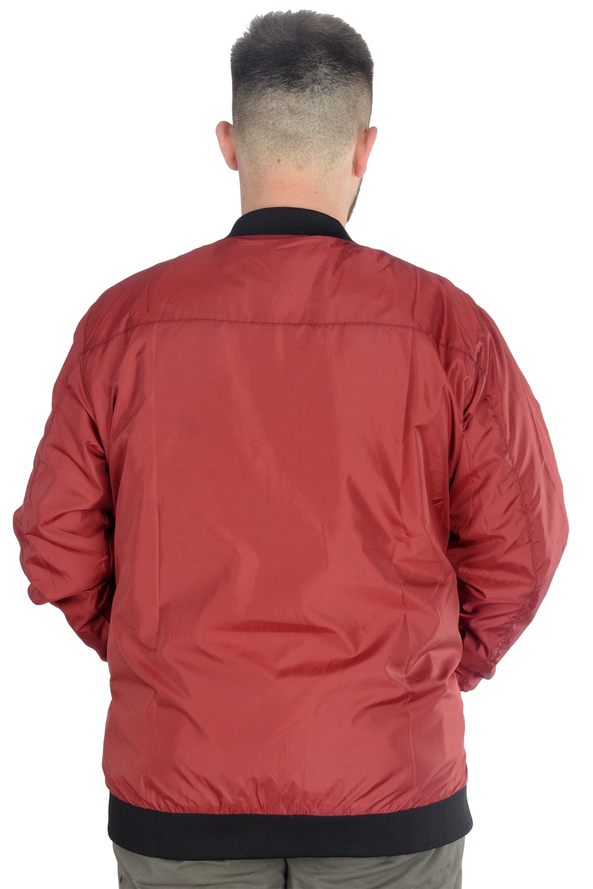 ModeXL Mode XL Büyük Beden Erkek Kolej Mont Jesica 22611 Bordo görsel 3