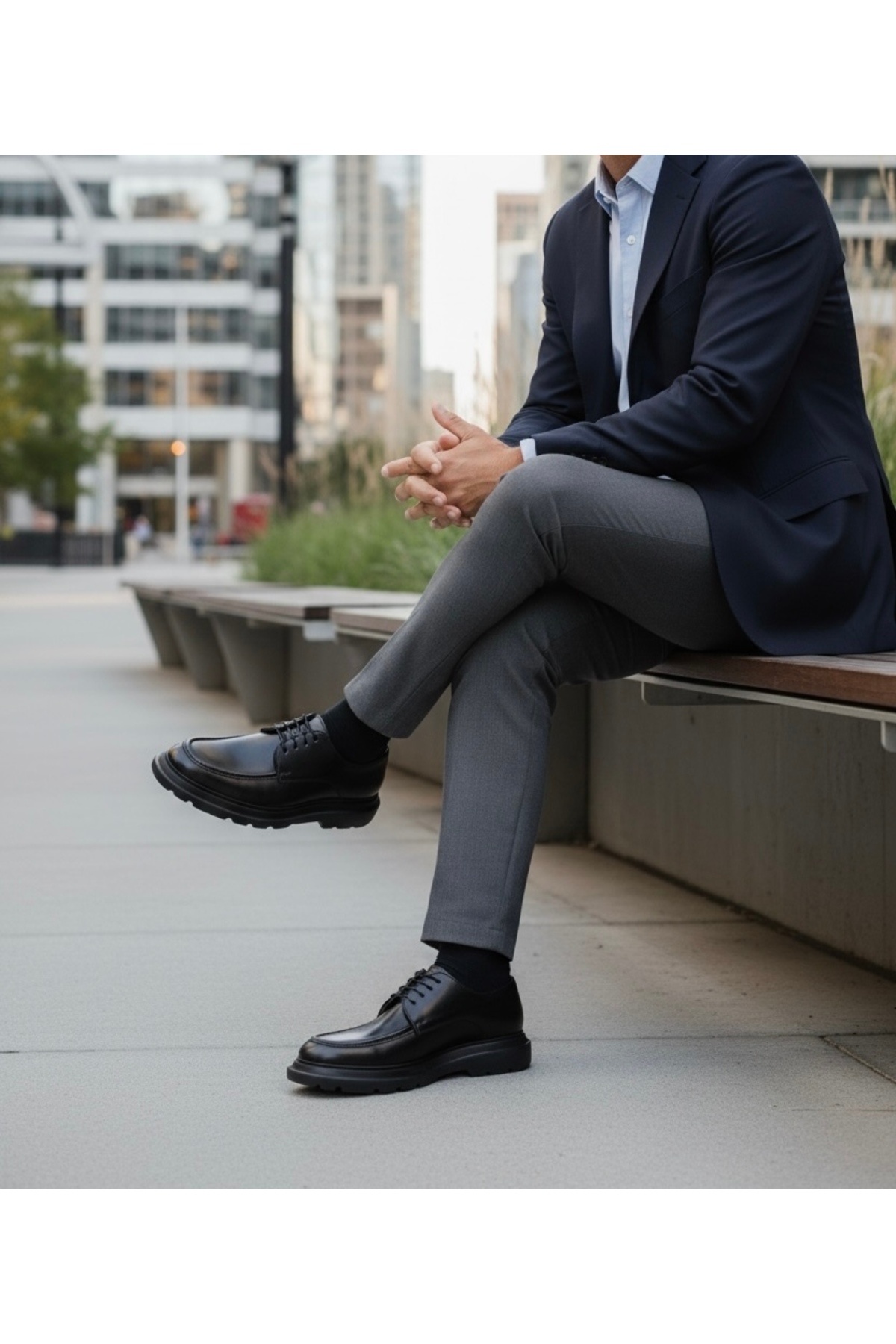 şık kundura  ÖZEL ÜRETİM EL İŞÇİLİĞİ İÇ DIŞ HAKİKİ DERİ EVA TABAN ERKEK AYAKKABI - Görsel 3