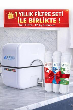 Piksel Aqua 12 Aşamalı Alkali Standart Memb. Multimineralli Çelik Tanklı Su A...