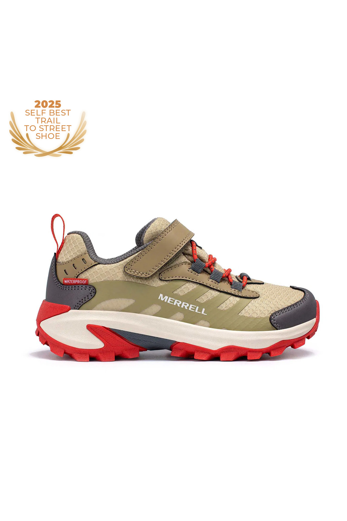 مرل کفش‌های فضای باز قهوه‌ای رنگ Moab Speed ​​​​2 Low A/c Wtrpf مخصوص کودکان، کفش‌های فضای باز کودکان