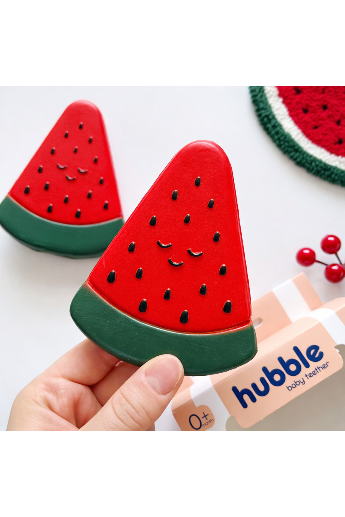 Hubble Bebek Diş Kaşıyıcı Ve Oyuncak - Karpuz Şekilli Dişlik (%100 DOĞAL KAUÇUK) BPA İÇERMEZ fotoğrafı 7 (önizleme)