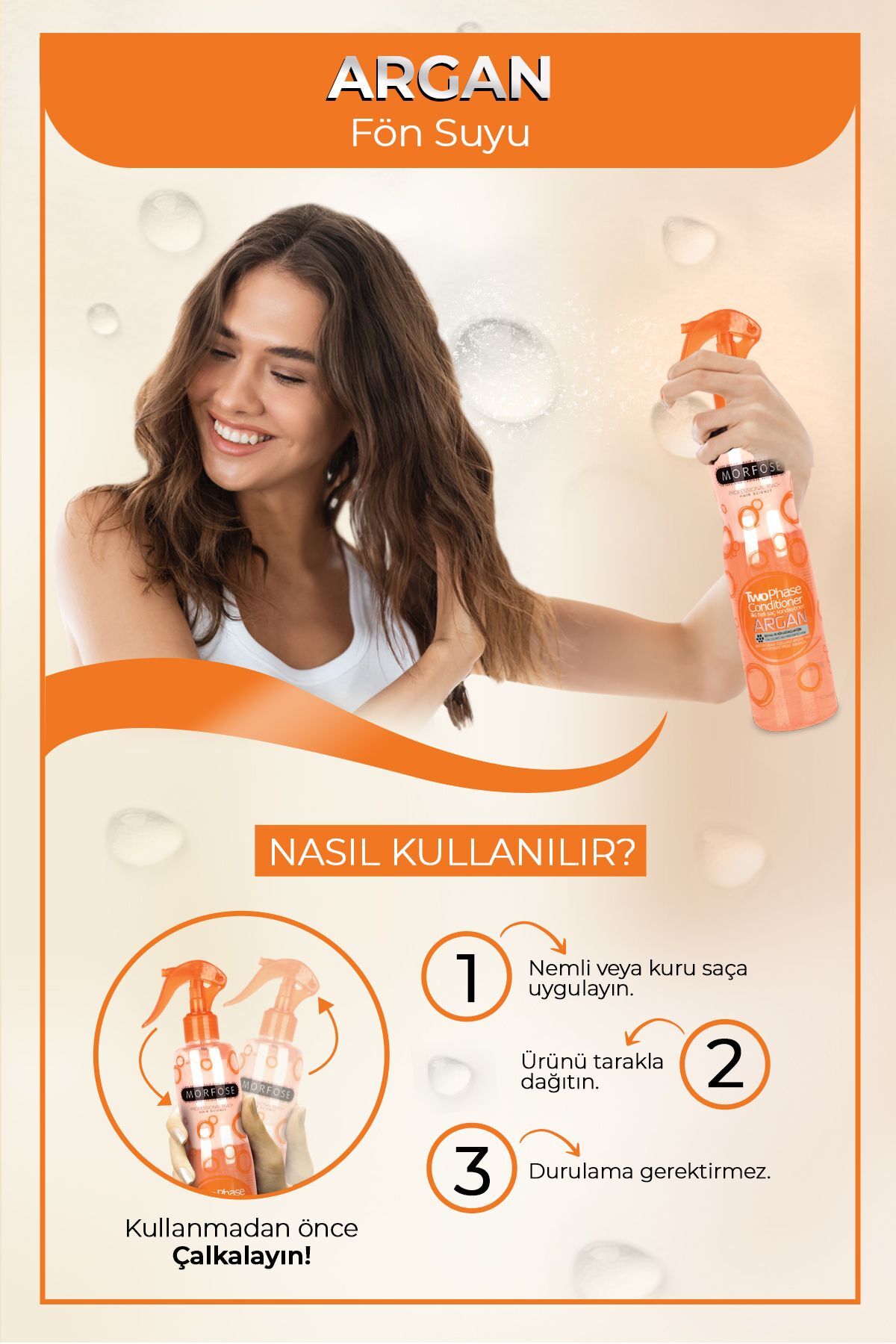 Çift Fazlı Argan İçerikli Fön Suyu 400 ml — 1576933 — تصویر 3 از 3