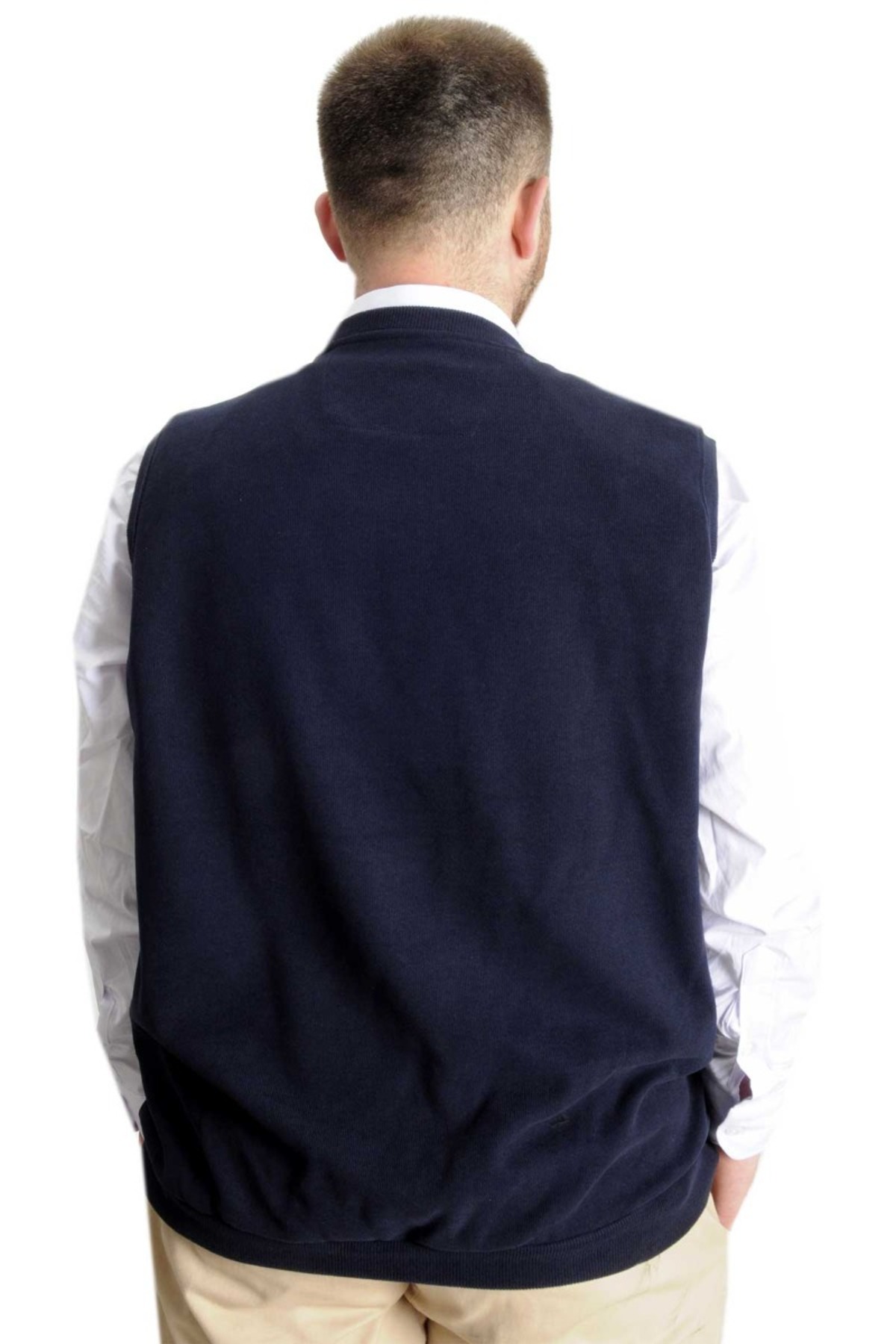 ModeXL Mode XL Büyük Beden Erkek Süeter Vanize Selanik 20547 Lacivert görsel 8