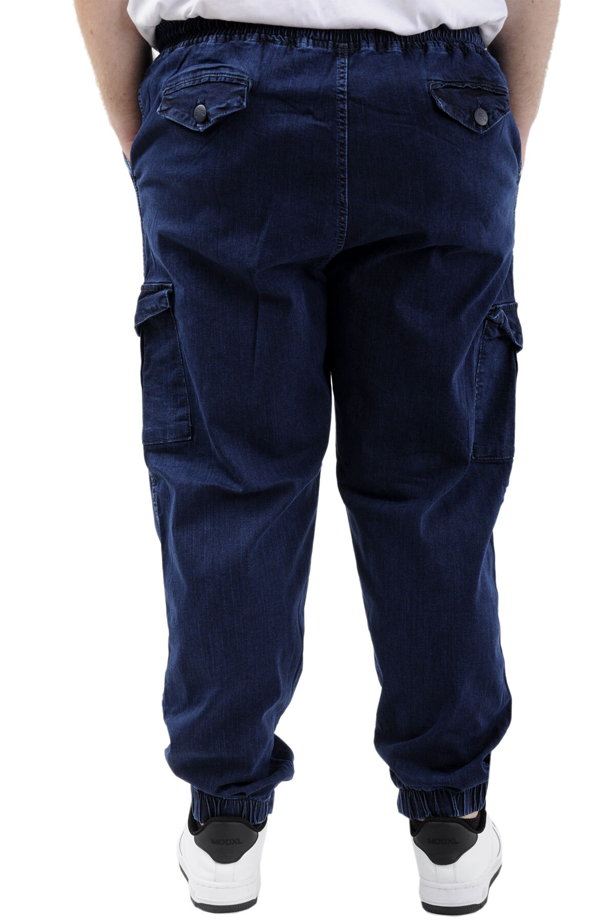 ModeXL Mode XL Büyük Beden Erkek Kot Jogger Kargo Cepli TORONTO 23917 Lacivert görsel 3