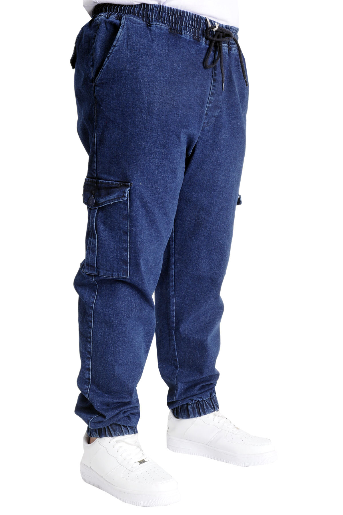ModeXL Mode XL Battal Beden Erkek Kot Pantolon CHIEF BLUE Lastikli 23919 Lacivert görsel 3
