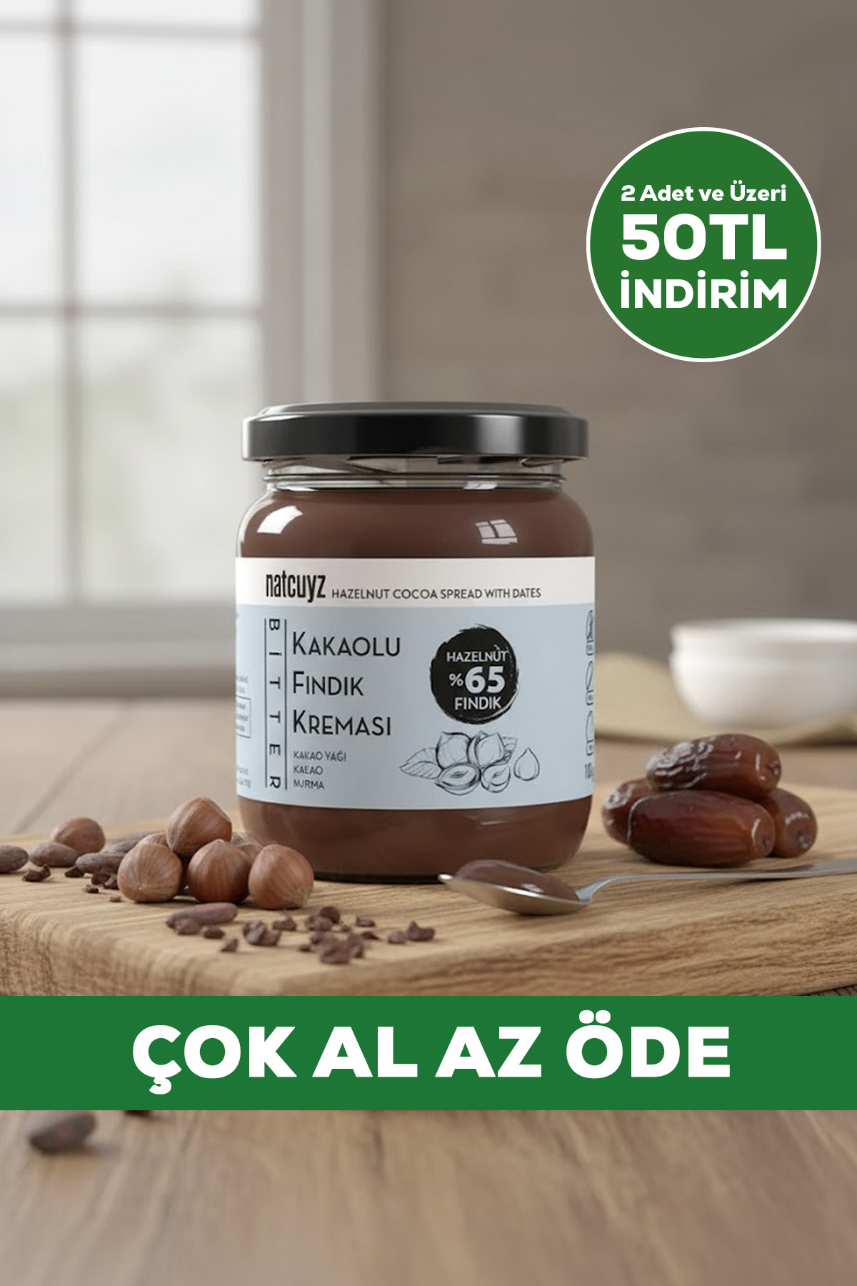 NATCUYZ Glutensiz Kakaolu Fındık Kreması 180gr - Fiyatı, Yorumları