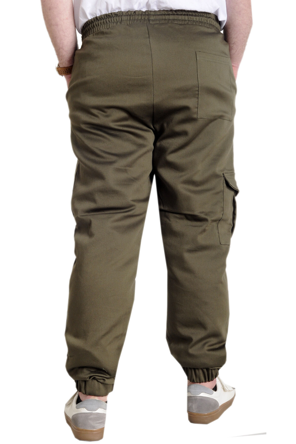 ModeXL Mode XL Erkek Pantolon Keten Kargo Cep JOGGER BAHAR 23912 Haki görsel 4