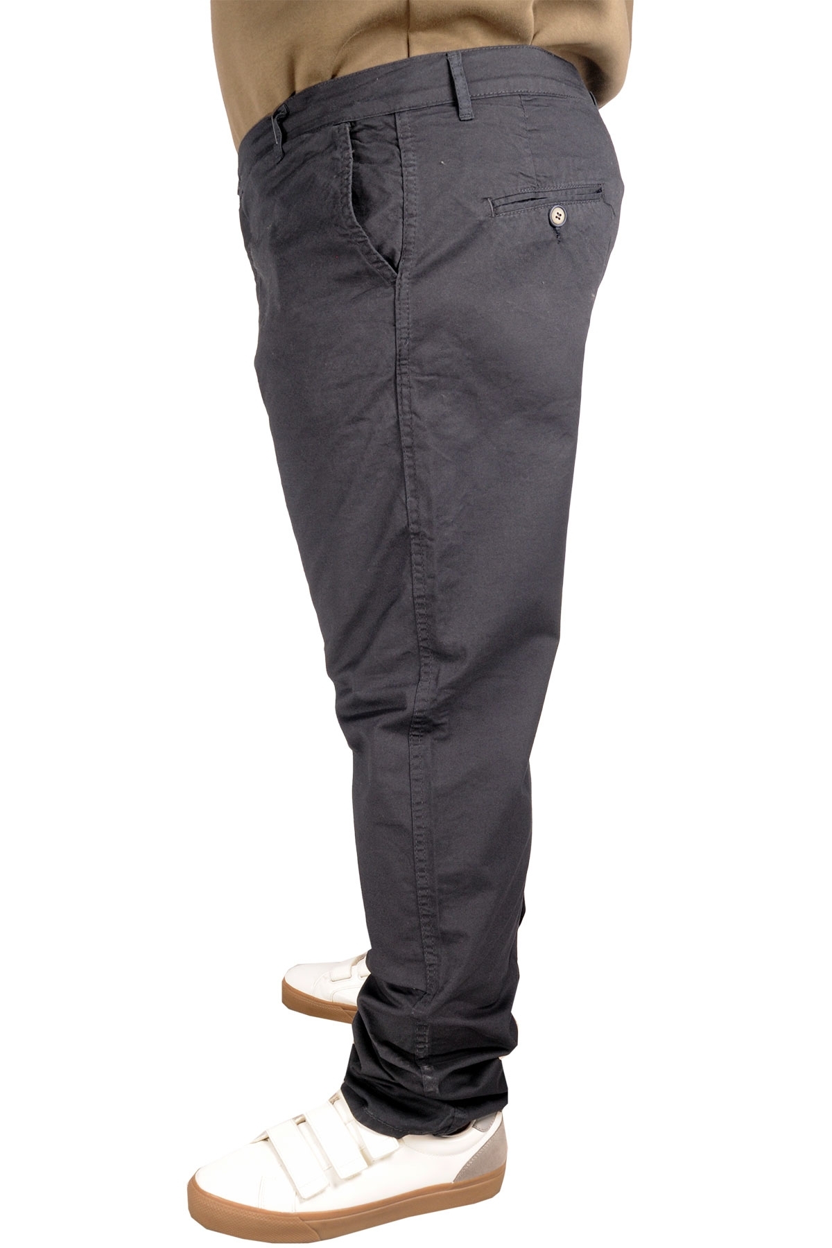 ModeXL Mode XL Büyük Beden Erkek Pantolon Keten Milano 20850 Lacivert görsel 2