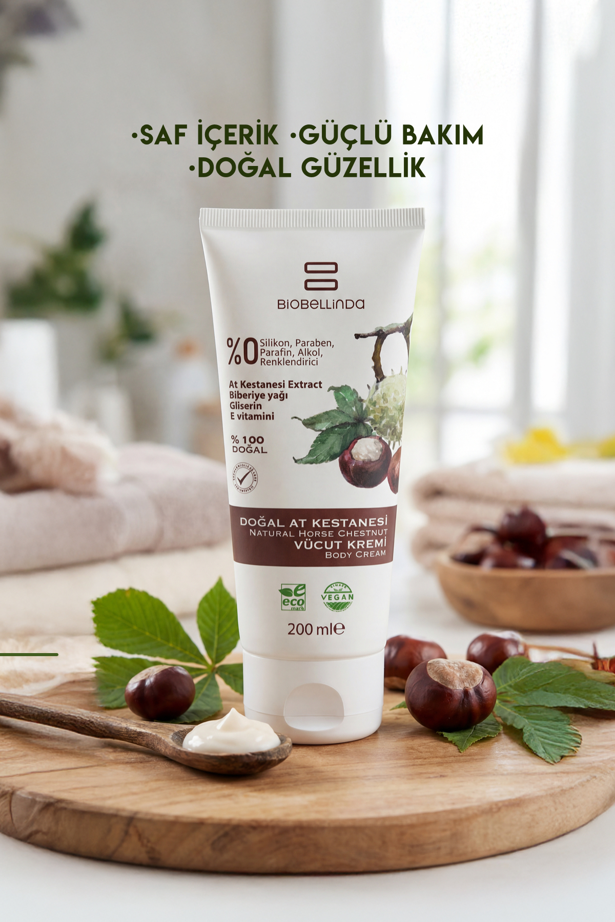 Doğal At Kestanesi Vücut Kremi Besleyici Ve Nemlendirici 200 ml — BL161 — تصویر 7 از 7