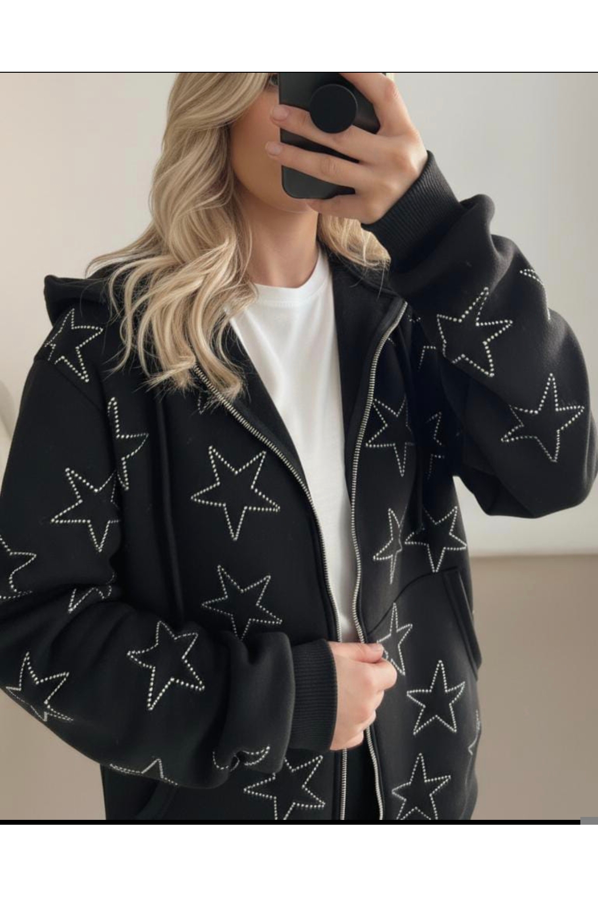 MOJO  Yıldız Taş Detaylı Sweatshirt