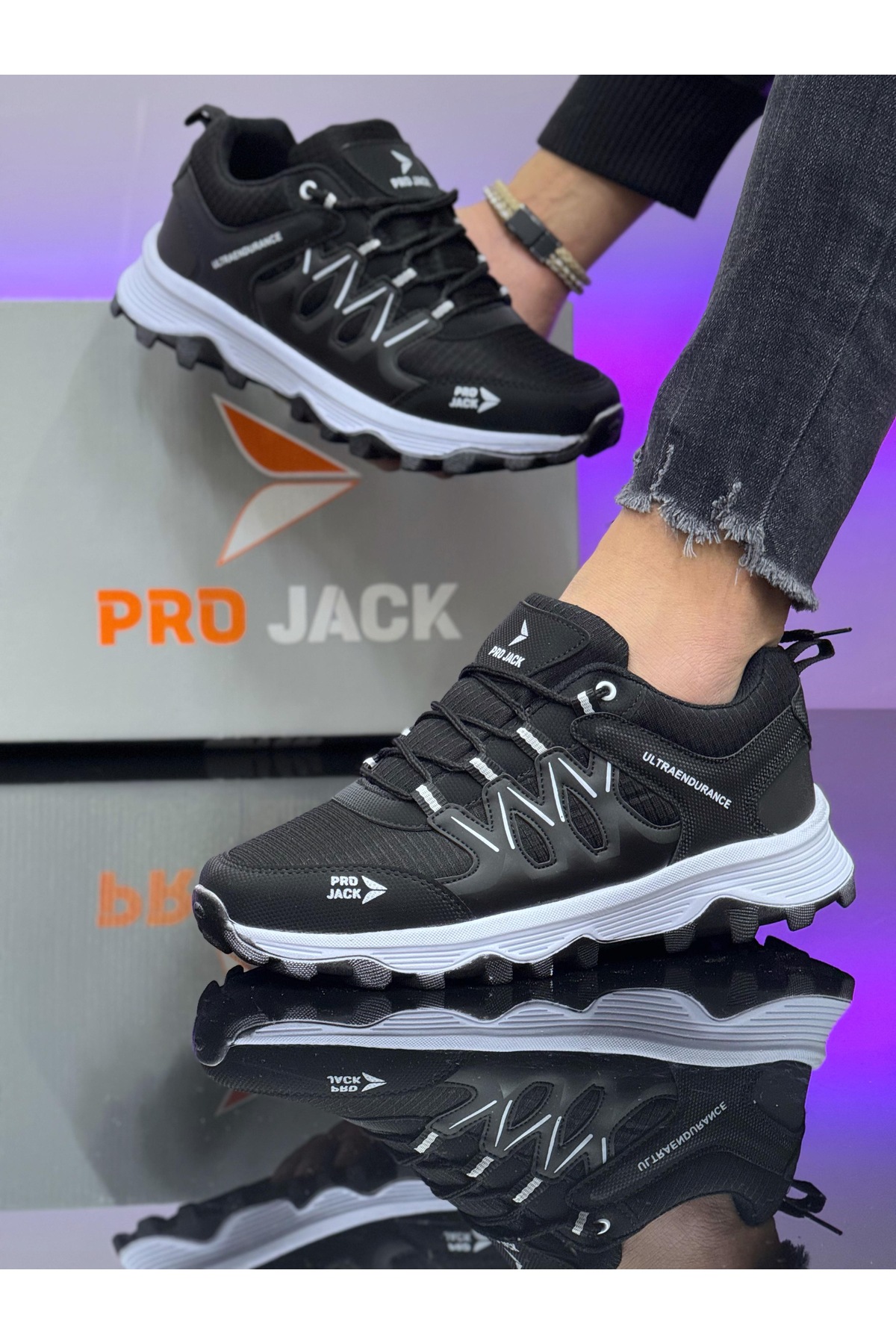 Projack  Siyah Beyaz Erkek Günlük Spor Ayakkabı Unisex