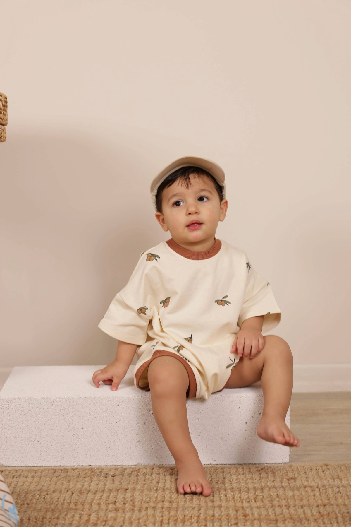 OhlalaKoala Zeytin Baskılı Oversize Tulum fotoğrafı 2 (önizleme)