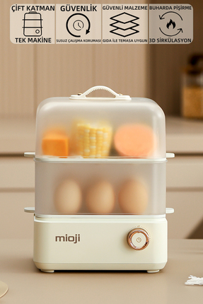Mioji Mio EG8B 500W Yumurta ve Çok Amaçlı Buharlı Pişirici